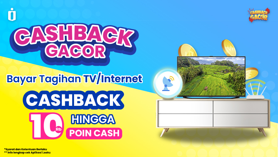 CASHBACK GACOR Bayar Tagihan TV/Internet