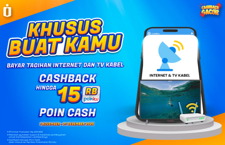 (NEW USER) CASHBACK GACOR Bayar Tagihan TV/Internet